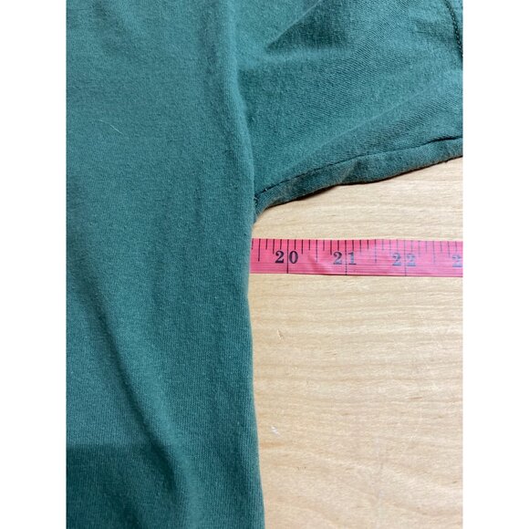 Gildan Happy Fall Yall Graphic TShirt M Green Short Sleeve Thanksgiving Pumpkins - Picture 6 of 7